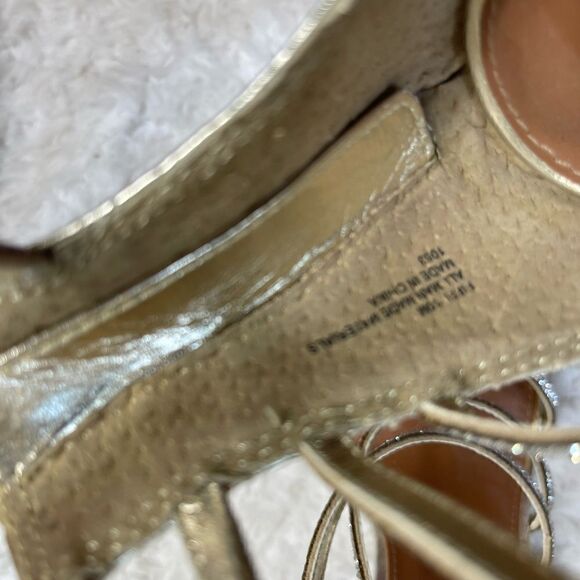 Steve Madden silver Rhinestones ankle straps heels back zipper size 10M - Picture 8 of 11